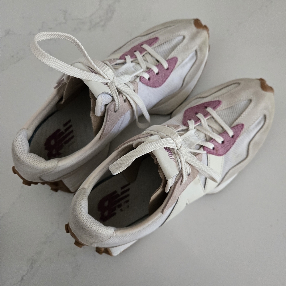 New Balance Calia 327 Sneaker Casual Athletic Shoes Pink White Beige 9.5 Ws327rp - Picture 6 of 10